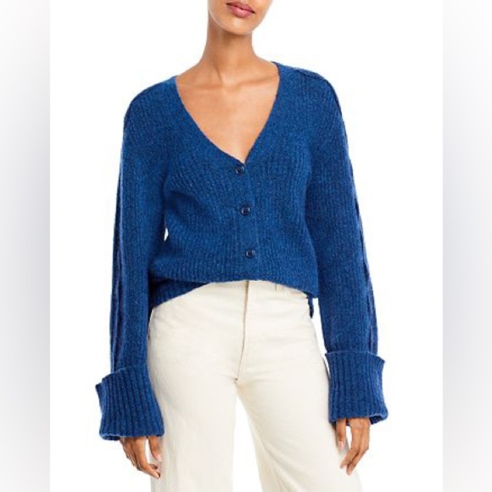 Phillip Lim Lofty Ribbed Cardigan New with tags , size M colour blue